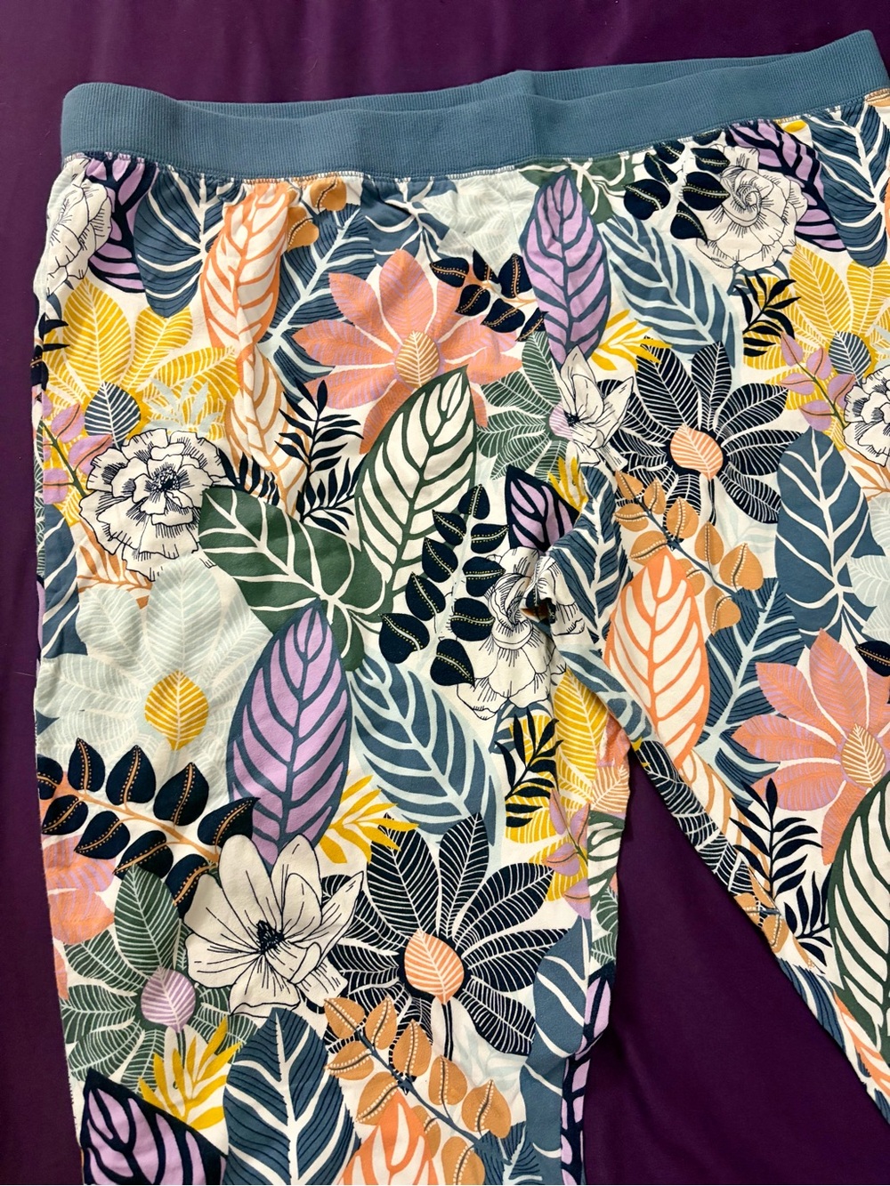 Vera Bradley Floral Jogger Pants Size 2XL Multicolor Botanical Lounge - Picture 3 of 6